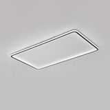 Sleek Black Acrylic Led Ceiling Light - Ultra-Thin Panel Simplicity Flush Mounted For Living Room