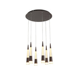 Height Adjustable Modern Style Multi Hanging Light With 6 Bulbs - Aluminum Led Pendant Lighting For