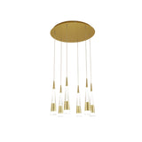 Height Adjustable Modern Style Multi Hanging Light With 6 Bulbs - Aluminum Led Pendant Lighting For