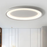 Minimalist Iron Flush Mount Ceiling Light Fixture - Elliptical Thin Bedroom Led Flushmount