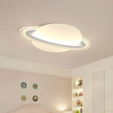 Modern Acrylic Planet Led Flush Light Fixture - 12/18 Long Warm/White Lighting For Living Room White