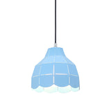 Modern Nordic Metal Pendant Light - Black/Gray/White/Yellow/Blue 1 Foldable Dining Room Hanging Lamp