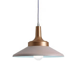 Nordic Style Metal Pendant Lighting - 9.5/14 Width Conic 1-Light Living Room Hanging Ceiling Light