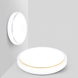 Metal Led Ceiling Light Fixture With Acrylic Shade For Hallway - Warm/White 7.5’/9’/12’ Dia