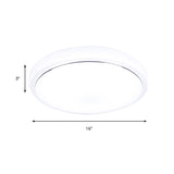 Metal Led Ceiling Light Fixture With Acrylic Shade For Hallway - Warm/White 7.5/9/12 Dia