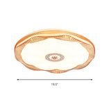 Blooming Flush Mount Ceiling Light For Bedroom Modern Acrylic Shade White/Blue/Gold Warm/White