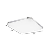 Simple Style Led Flush Ceiling Light White/Silver With Acrylic Diffuser - Ideal For Living Room