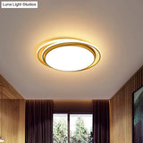15’/19’ Extra-Thin Round Flush Mounted Led Ceiling Lamp - Minimalistic Acrylic Design In