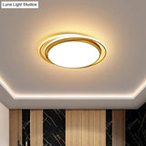 15’/19’ Extra-Thin Round Flush Mounted Led Ceiling Lamp - Minimalistic Acrylic Design In
