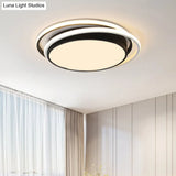15’/19’ Extra-Thin Round Flush Mounted Led Ceiling Lamp - Minimalistic Acrylic Design In