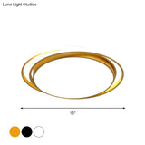 15’/19’ Extra-Thin Round Flush Mounted Led Ceiling Lamp - Minimalistic Acrylic Design In
