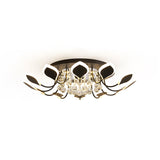 Leaf Acrylic Shade Sputnik Flush Mount Ceiling Light - Modern 8/10/12 Lights White/Black Bedroom