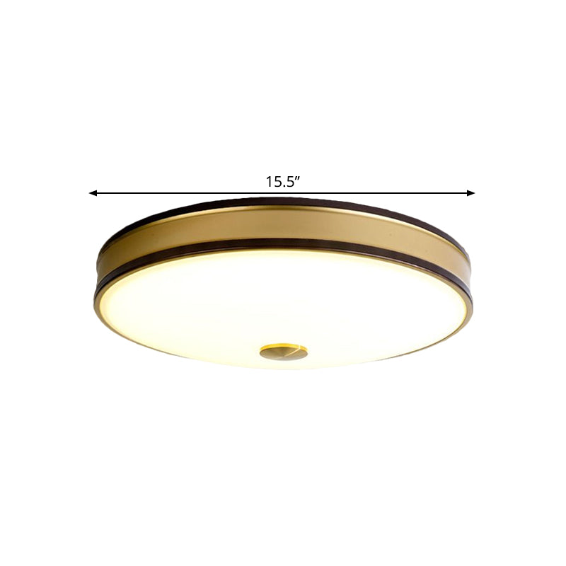 Black/Gold Round Led Flush Mount Ceiling Light - 12/19/15.5 Diameter Perfect For Bedrooms And