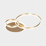 Simple 2-Tier Gold Flush Mount Ceiling Light With Metal Frame - 2/3/5 Lights Warm/White Ideal For