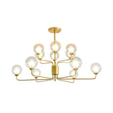 Contemporary 2-Tier Ball Clear Glass Chandelier - Elegant Radial Design With 8/12/18 Lights