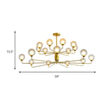 Contemporary 2-Tier Ball Clear Glass Chandelier - Elegant Radial Design With 8/12/18 Lights
