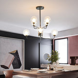 Contemporary 2-Tier Ball Clear Glass Chandelier - Elegant Radial Design With 8/12/18 Lights