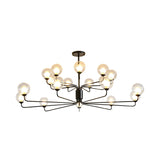 Contemporary 2-Tier Ball Clear Glass Chandelier - Elegant Radial Design With 8/12/18 Lights