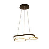 Modern Led Heart-Shaped Chandelier Pendant Light - Black & Gold