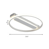 Flush Mount Acrylic Led Light For Bedroom Ceiling - Ring Design Warm/White 16/19.5/23.5 Dia