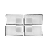 Minimalist Clear Glass Led Semi-Mount Ceiling Lamp In Warm/White/3 Colors 35.5/26.5 Long For Living