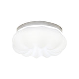Cloud-Like Ceiling Lamp: Simplicity Led Flush Mount Fixture In 3 Colors 12/18 Width