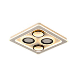 16.5/20.5 Nordic Squared Flush Lamp Led Ceiling Light Black & White 3 Color Options