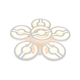 Semi Mount Led Acrylic Flush Ceiling Lamp: White Flower Design Warm/White/Natural Light