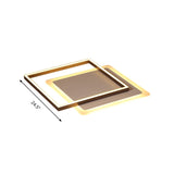 Modern Acrylic Led Coffee Flush Mount Lamp - 16.5/20.5/24.5 Wide Rectangular Warm/White Light