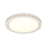Minimalist Round Led Acrylic Ceiling Light Fixture - White Flush Mount Lighting For Parlor