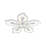 Contemporary Acrylic Blossom Ceiling Flush Light With White Semi Mount - 5/9 Heads