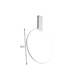 16/23.5 Wide Ring Led Flush Mount Ceiling Lamp In Modern Metallic Black/White/Gold Finishes With
