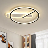 Minimalist Black Led Ceiling Light With Ring And 3 Color Options