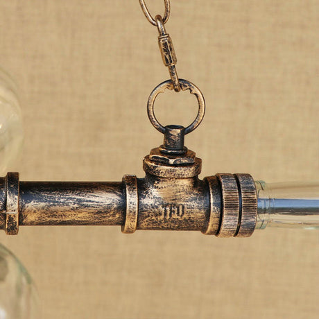 Blue/Amber Vintage Style Glass Bottle Chandelier Pendant Light With 8 Heads For Stairway