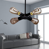 Vintage Black Finish Metal Chandelier With Hanging Rod - 3/4/5 Lights Perfect For Bars 4 /