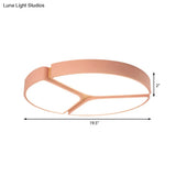 16’/19.5’/23.5’ Macaron Metallic Led Flushmount Light - Warm/White