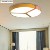 16’/19.5’/23.5’ Macaron Metallic Led Flushmount Light - Warm/White