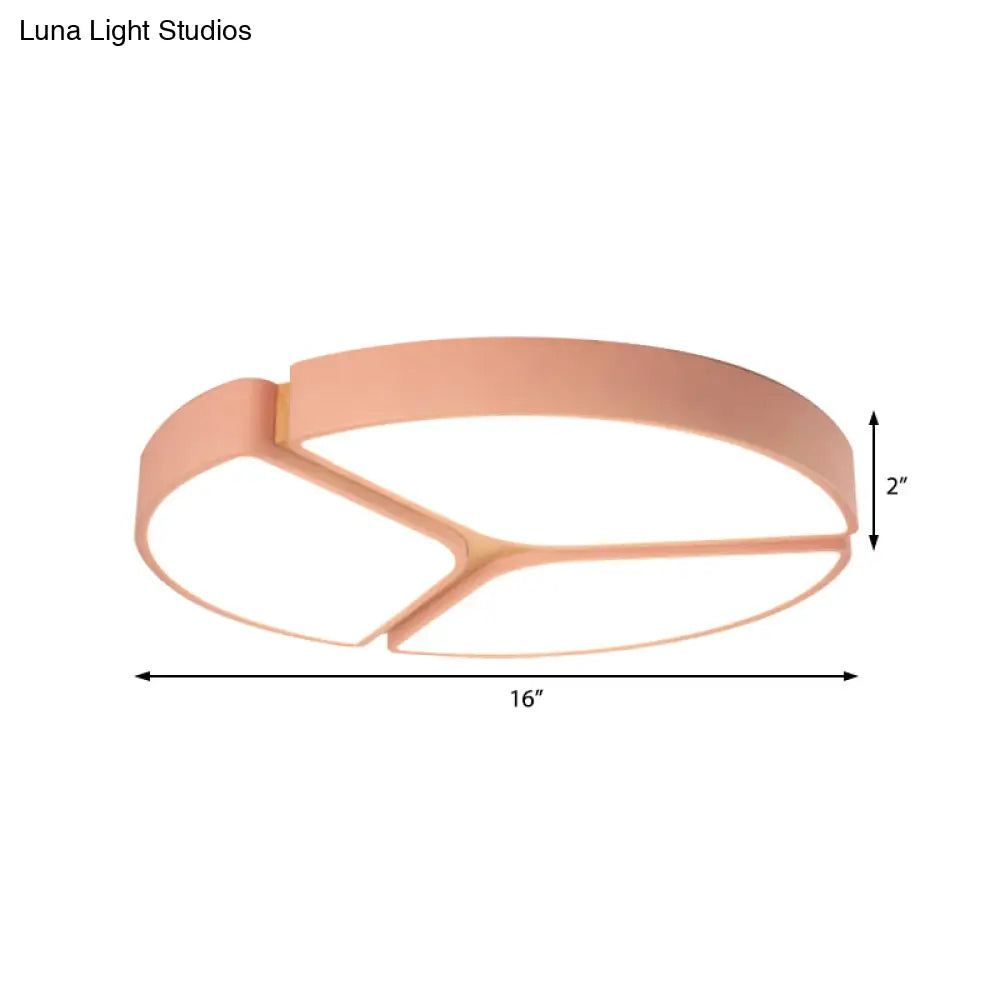 16’/19.5’/23.5’ Macaron Metallic Led Flushmount Light - Warm/White