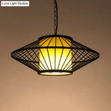 16/19.5/23.5 Single Fabric Pendulum Pendant Ceiling Lamp - Red/Yellow Cylindrical Design With Black