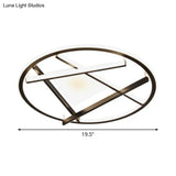 16’/19.5’ Acrylic Ring Led Flush Mount Ceiling Light In Black White/Warm