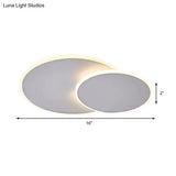 16/19.5 Creative Flush Mount Light With Overlapping Design - Modern Acrylic Round/Square/Triangle