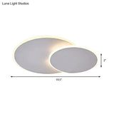 16/19.5 Creative Flush Mount Light With Overlapping Design - Modern Acrylic Round/Square/Triangle