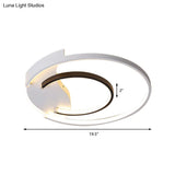 16’/19.5’ Double Ring Flushmount Lighting - Modern White Ceiling Lights Adjustable Warm/White