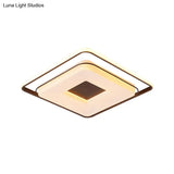16’/19.5’ Minimalist Square Ceiling Mount Led Light In Warm/White With Acrylic Cover