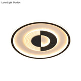 16’/19.5’ Round Acrylic Ceiling Lamp - Minimalist Led Flush Mount Lighting In Warm/White