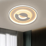 16’/19.5’ Round Acrylic Ceiling Lamp - Minimalist Led Flush Mount Lighting In Warm/White