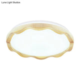 16’/19.5’ Simple Style Scalloped Ceiling Lamp With Acrylic Diffuser - White/Blue/Gold Flush