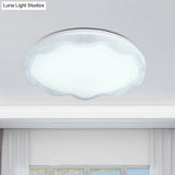 16’/19.5’ Simple Style Scalloped Ceiling Lamp With Acrylic Diffuser - White/Blue/Gold Flush