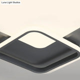 16’/19.5’ Square Ceiling Mount Light: Contemporary Acrylic Gray Led Flush Warm/White Light