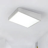 16’/19.5’ Wide Contemporary Led Metal Shade Flush Lighting - White/Black Trapezoid Mount Light